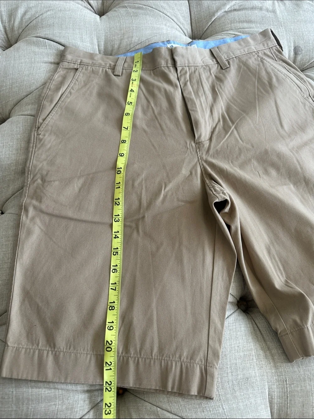 J. Crew Men's Khaki Flat-Front Chino Shorts